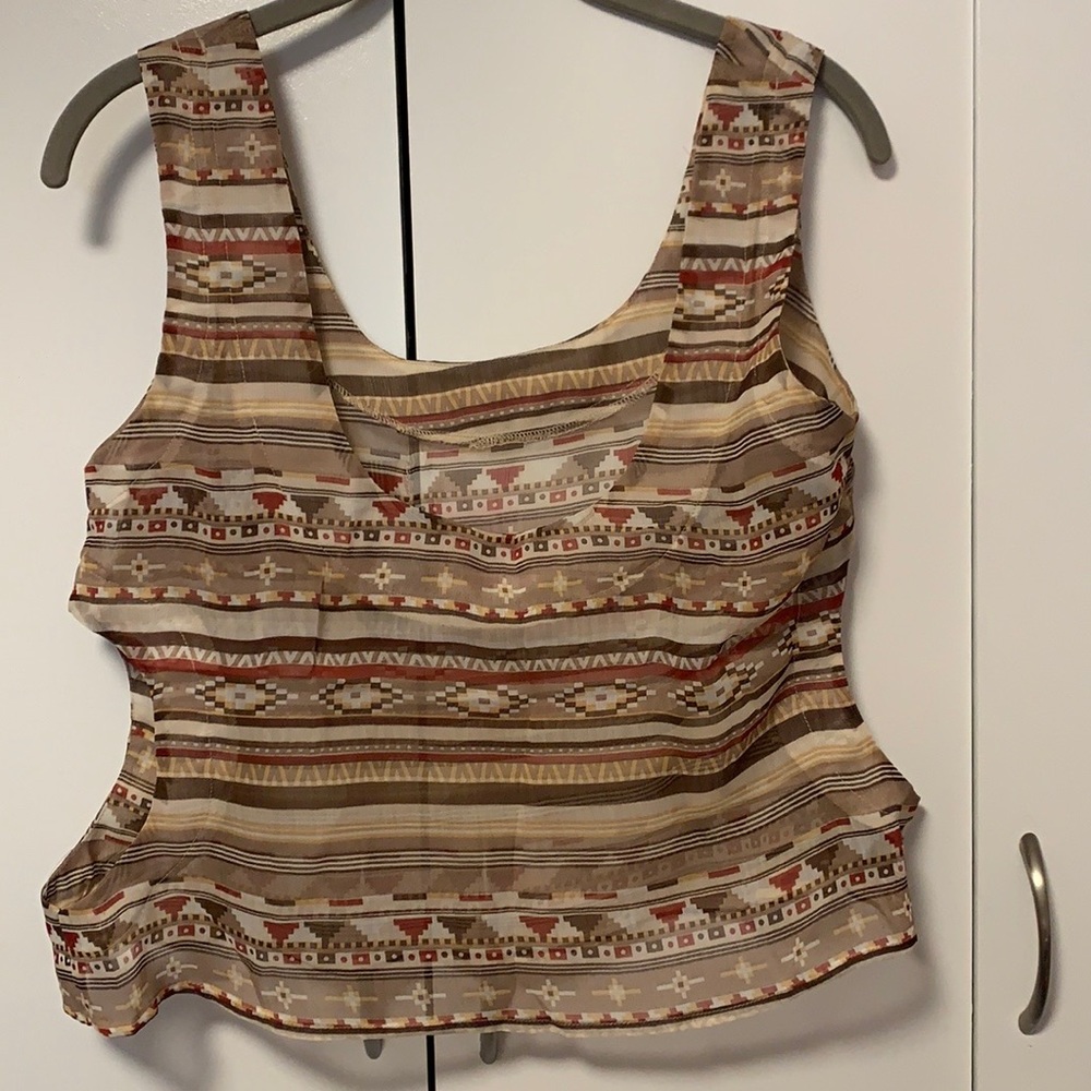 Boho Cut Out Crop Top LF - Picture 4 of 5